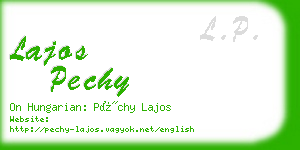 lajos pechy business card